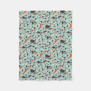 Spaniels in Blau Fleecedecke