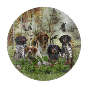 Spaniels in der Bretagne, Vogeljagd Schneidebrett