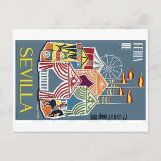 Spanien 1960 Sevilla Festival Poster Postkarte