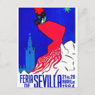 Spanien 1964 Sevilla April Fair Poster Postkarte