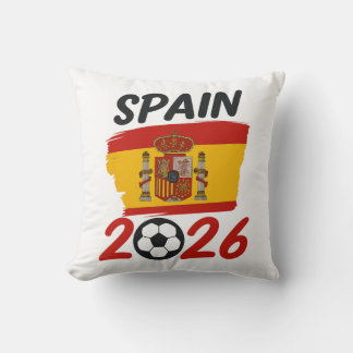 Spanien 2026 Fußballfan-Design mit Flaggenfarben Kissen