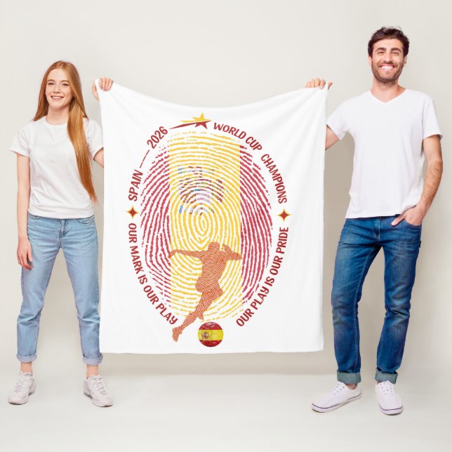 Spanien 2026 Weltmeister Fleece-Decke  Fleecedecke (Beispiel)
