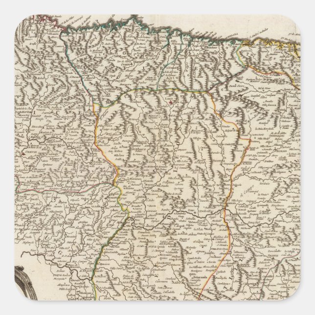 Spanien 6 quadratischer aufkleber (Vorderseite)