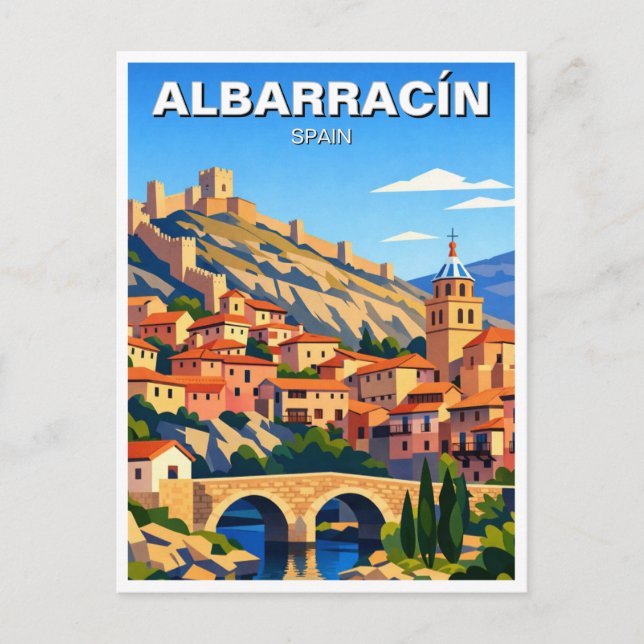 Spanien Albarracín Postkarte (Vorderseite)