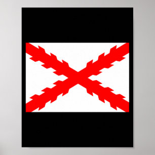 Spanien alte Flagge neue spanische Illustration Poster