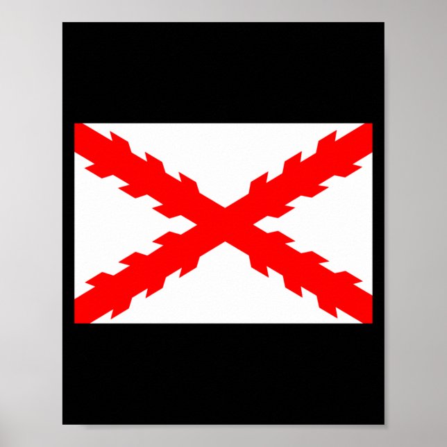 Spanien alte Flagge neue spanische Illustration Poster (Vorne)