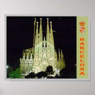 Spanien - Barcelona - Basilica Sagrada Familia - Poster
