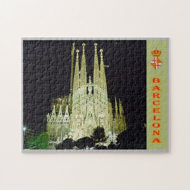 Spanien - Barcelona - Basilica Sagrada Familia - Puzzle (Horizontal)