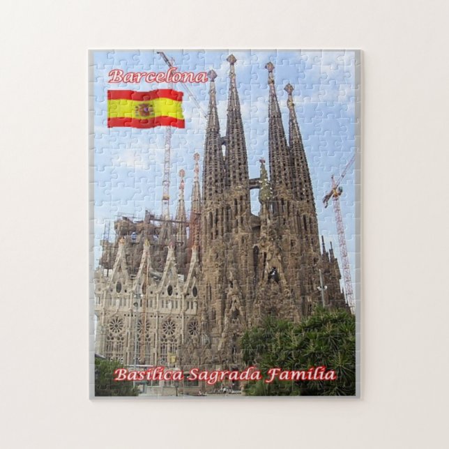 Spanien - Barcelona - Basilica Sagrada Familia - Puzzle (Vertikal)