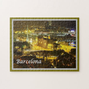 Spanien - Barcelona durch Nacht - Puzzle