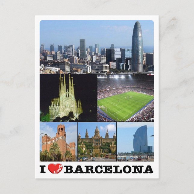 Spanien - Barcelona - I Liebe - Postkarte (Vorderseite)