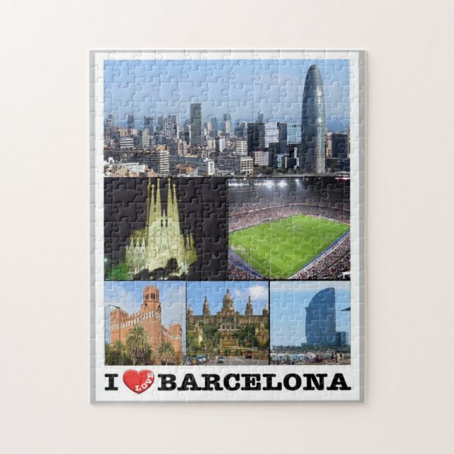Spanien - Barcelona - I Liebe - Puzzle (Vertikal)