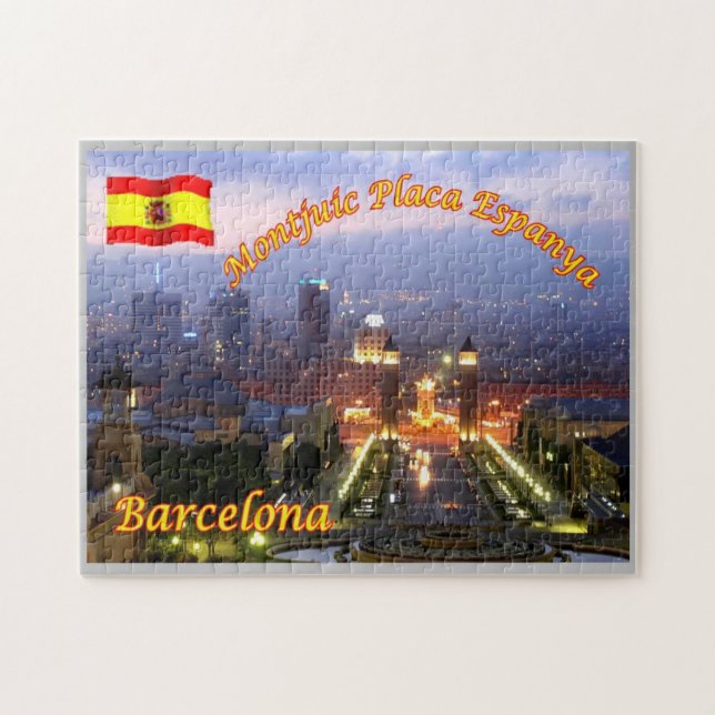 Spanien - Barcelona - Montjuic Placa Spanien - Puzzle (Horizontal)