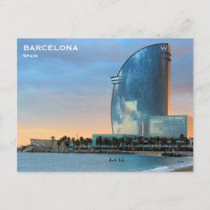 Spanien Barcelona Vintage Reise Tourismus Fügen Si Postkarte