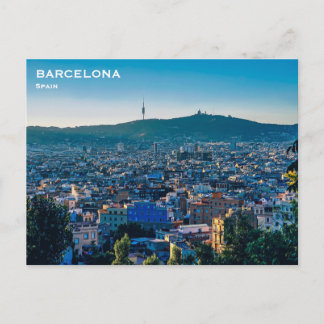 Spanien Barcelona Vintage Reise Tourismus Fügen Si Postkarte