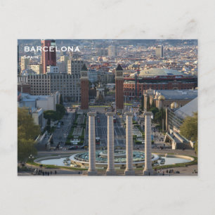 Spanien Barcelona Vintage Reise Tourismus Postkart Postkarte
