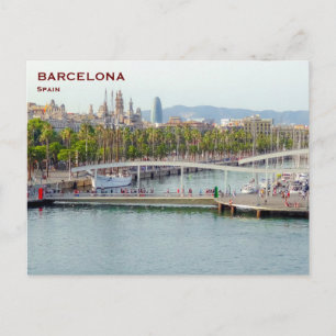 Spanien Barcelona Vintage Reise Tourismus Postkart Postkarte