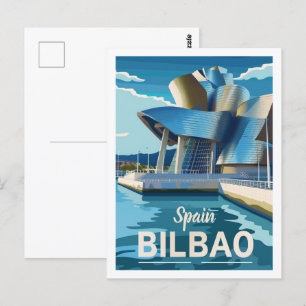 Spanien Bilbao Vintage Berühmter Reiseort Postkarte