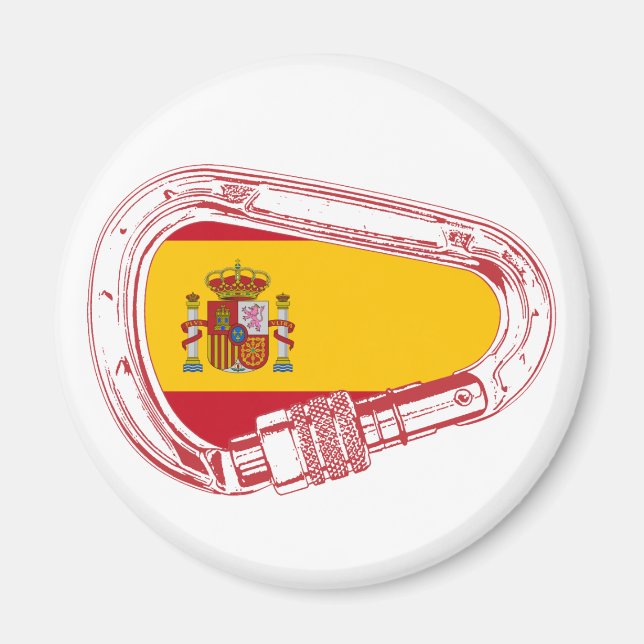 Spanien Carabiner Flagge Magnet (Vorne)