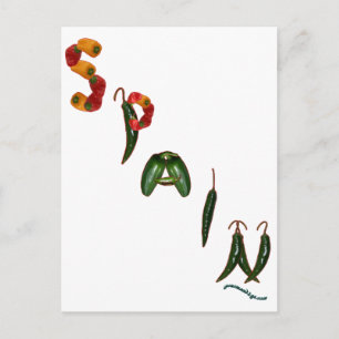Spanien Chili Paprikaschoten Postkarte