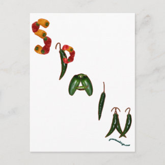 Spanien Chili Paprikaschoten Postkarte