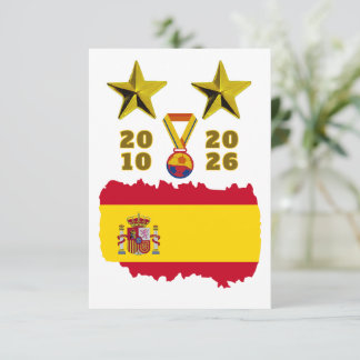 Spanien Endgültiger Weltmeister 2026 Unterstützer Dankeskarte