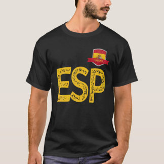 Spanien Espa a Human Flag Letter E and S and P Spa T-Shirt