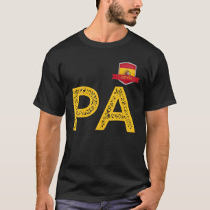 Spanien Espa a Human Flag Letter P and A Spain Esp T-Shirt