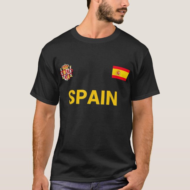 Spanien Espana Flag Jersey Fußball T-Shirt (Vorderseite)