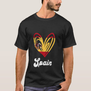 Spanien España Proud Herz Spanische Flagge Roots P T-Shirt