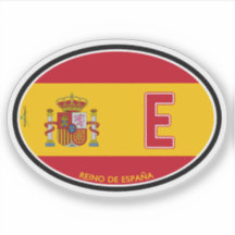 SPANIEN Espana Spanische Fahrzeug-ID-Flaggenaufkle