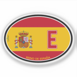SPANIEN Espana Spanische Fahrzeug-ID-Flaggenaufkle Aufkleber