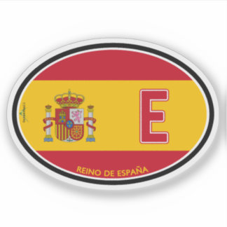 SPANIEN Espana Spanische Fahrzeug-ID-Flaggenaufkle Aufkleber
