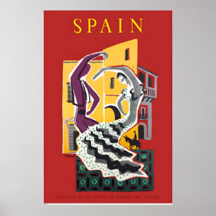 Spanien Espania Iberia Vintage Reiseposter Poster
