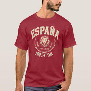 Spanien EST. 1920 Löwen-Wappen Vintage-Athletik T-Shirt