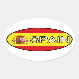 Spanien-Euro-Aufkleber Ovaler Aufkleber