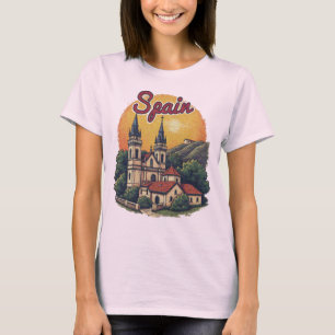 Spanien Europäische Alte Welt verblasste T-Shirt