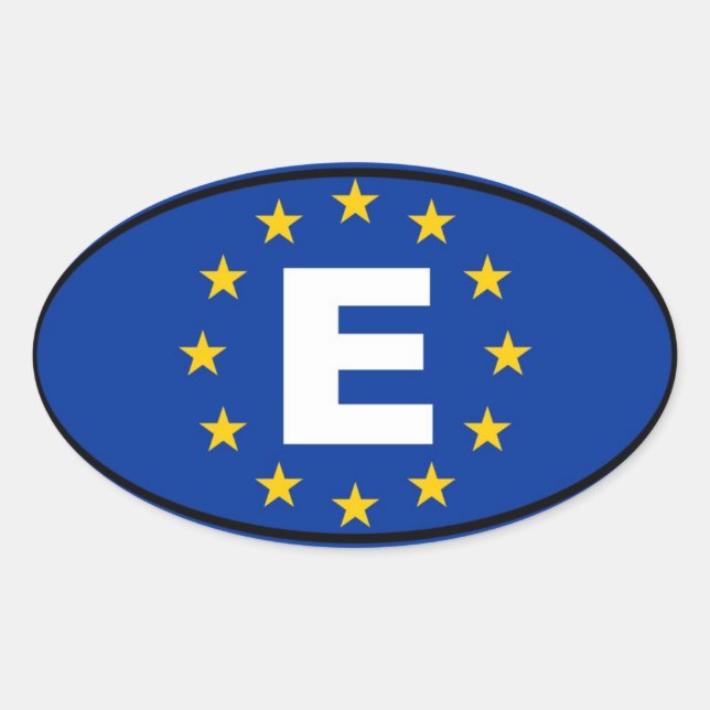 Spanien - Europäische Gewerkschaft Ovaler Aufkleber (Vorderseite)