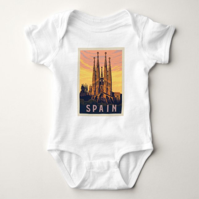 Spanien | Familia Sagrada Baby Strampler (Vorderseite)