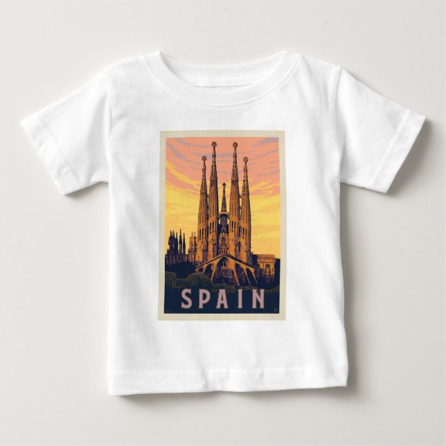 Spanien | Familia Sagrada Baby T-shirt (Vorderseite)