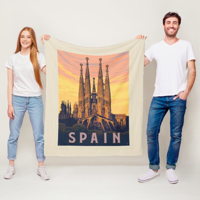 Spanien | Familia Sagrada Fleecedecke (Beispiel)