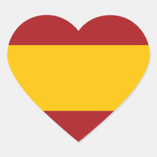 Spanien Flag Heftsticker Herz-Aufkleber