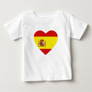 Spanien Flag Herzlicher T - Shirt