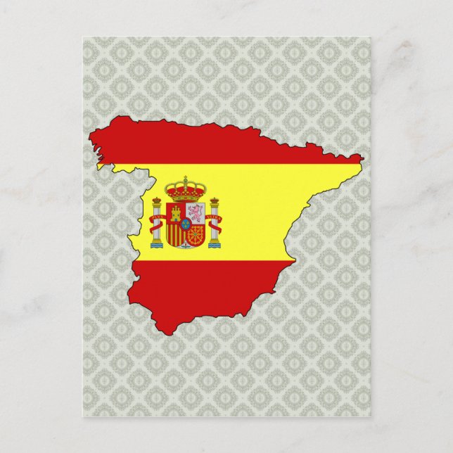 Spanien - Flag-Karte Postkarte (Vorderseite)