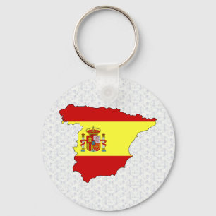 Spanien - Flag-Karte Schlüsselanhänger