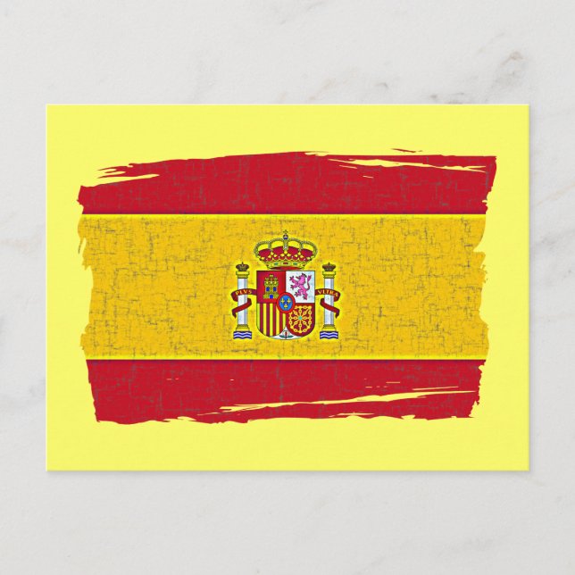 SPANIEN FLAG Postkarte (Vorderseite)