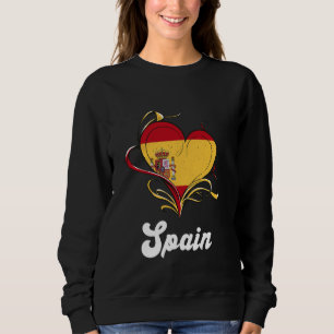 Spanien Flagge España Herz Proud Spanischer Roots Sweatshirt
