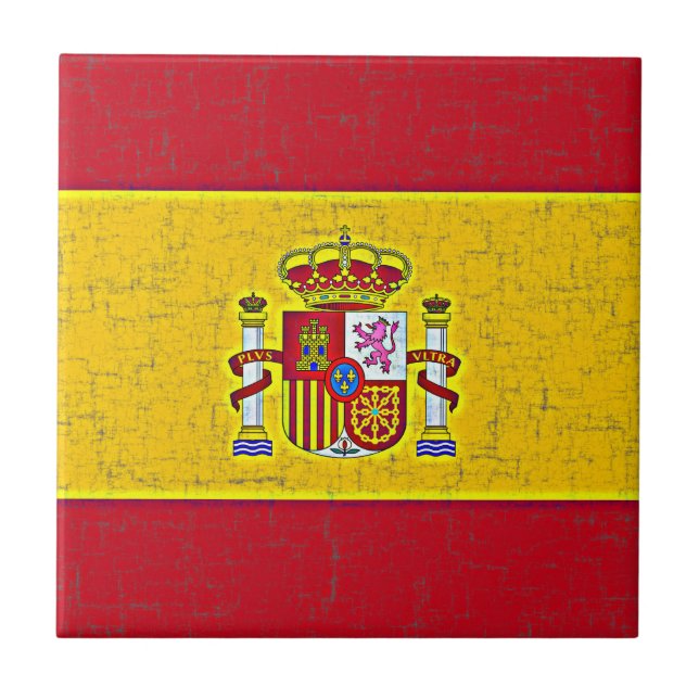 SPANIEN-FLAGGE Fliese (Vorderseite)