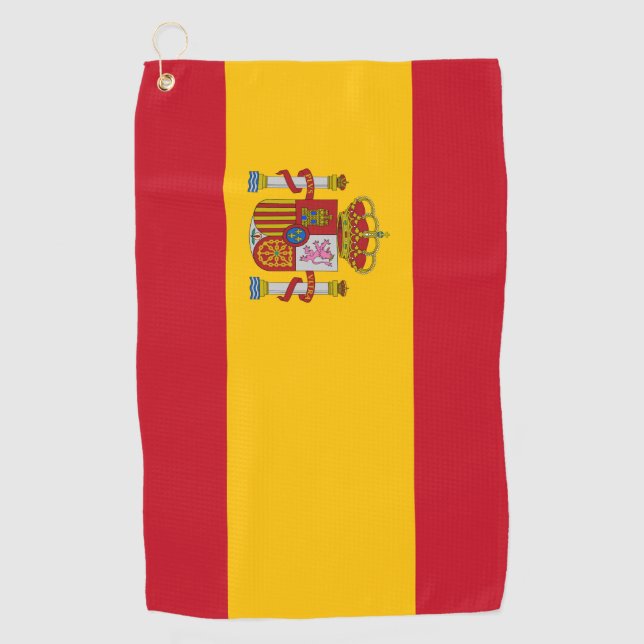 Spanien-Flagge Golfhandtuch (Vorderseite)