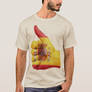 Spanien-Flagge Hand-Kunst T-Shirt